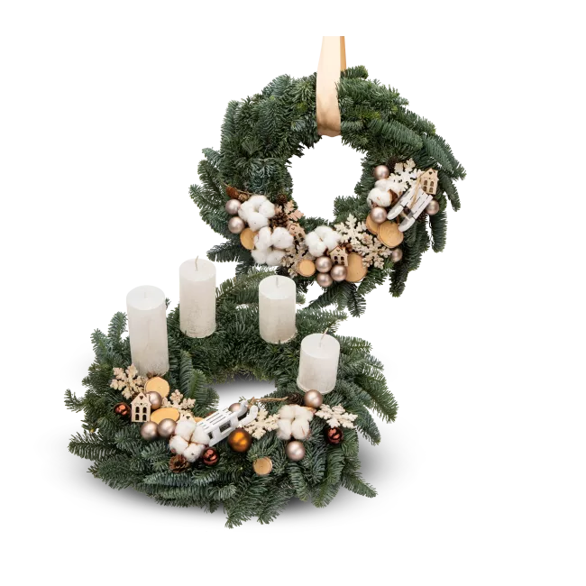 Christmas set of wreaths